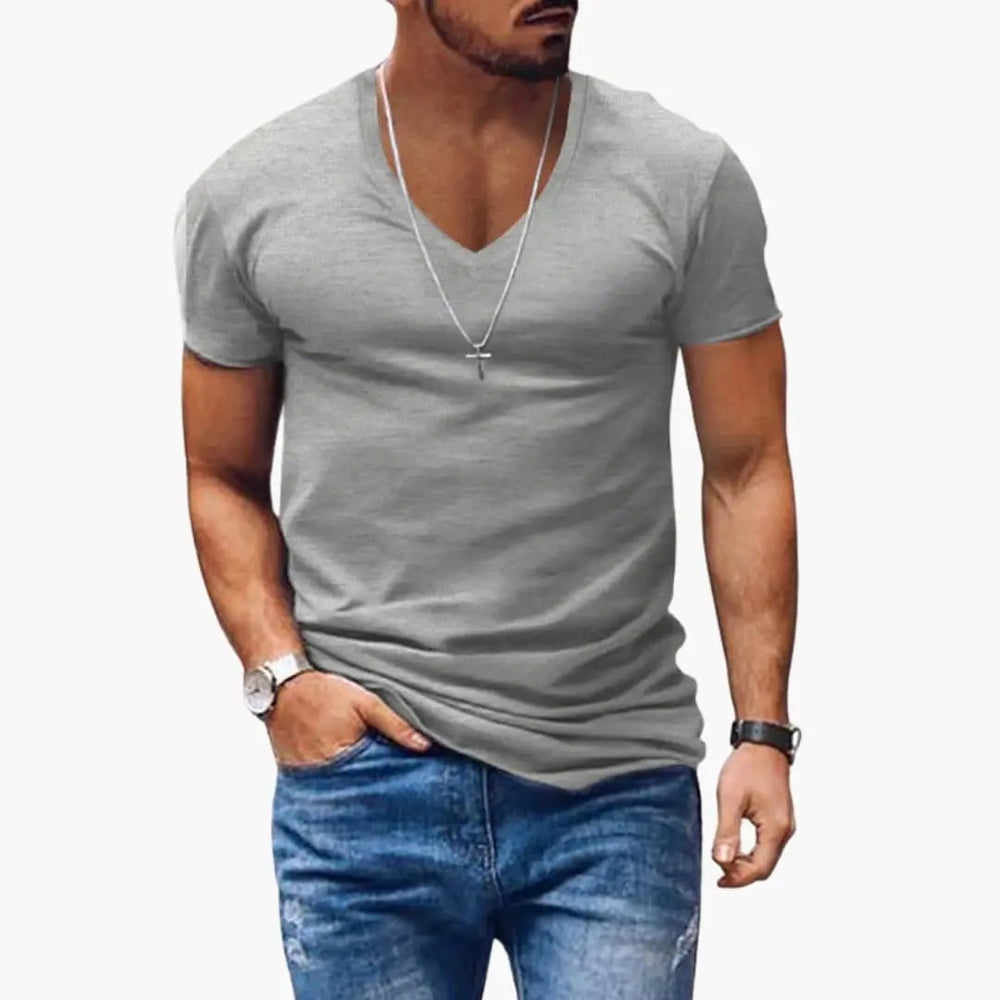 Men's V-Neck T-Shirt – Short Sleeve & Classic Fit