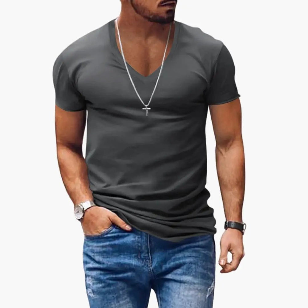 Men's V-Neck T-Shirt – Short Sleeve & Classic Fit