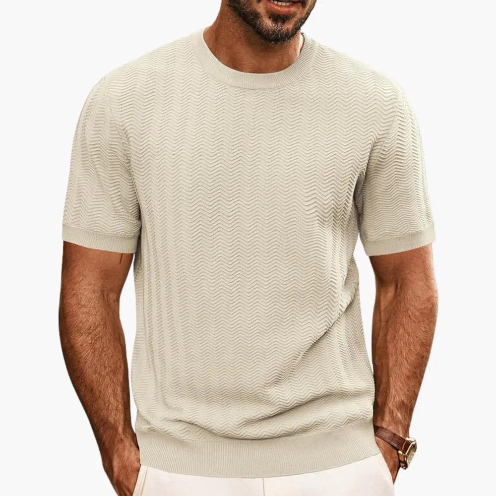 Men's T-Shirt – Crew Neck & Textured Surface