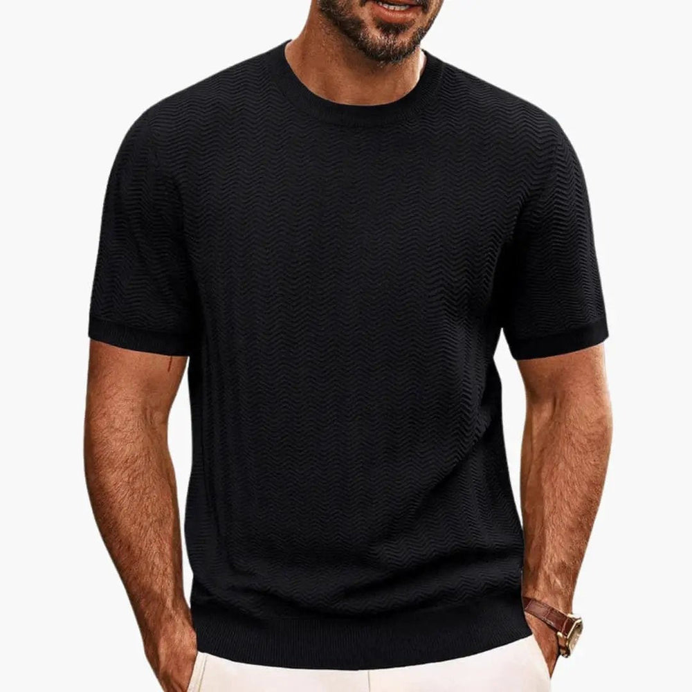 Men's T-Shirt – Crew Neck & Textured Surface