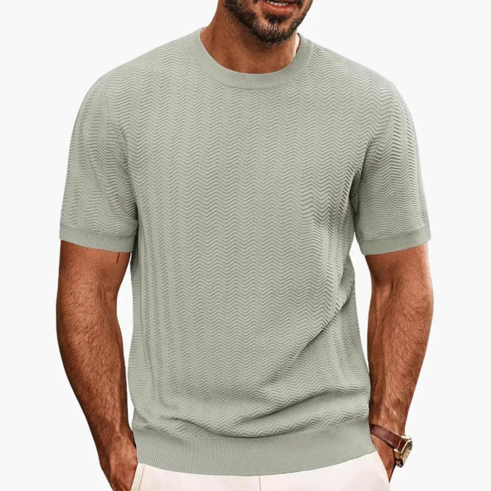Men's T-Shirt – Crew Neck & Textured Surface