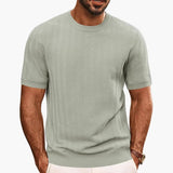 Men's T-Shirt – Crew Neck & Textured Surface