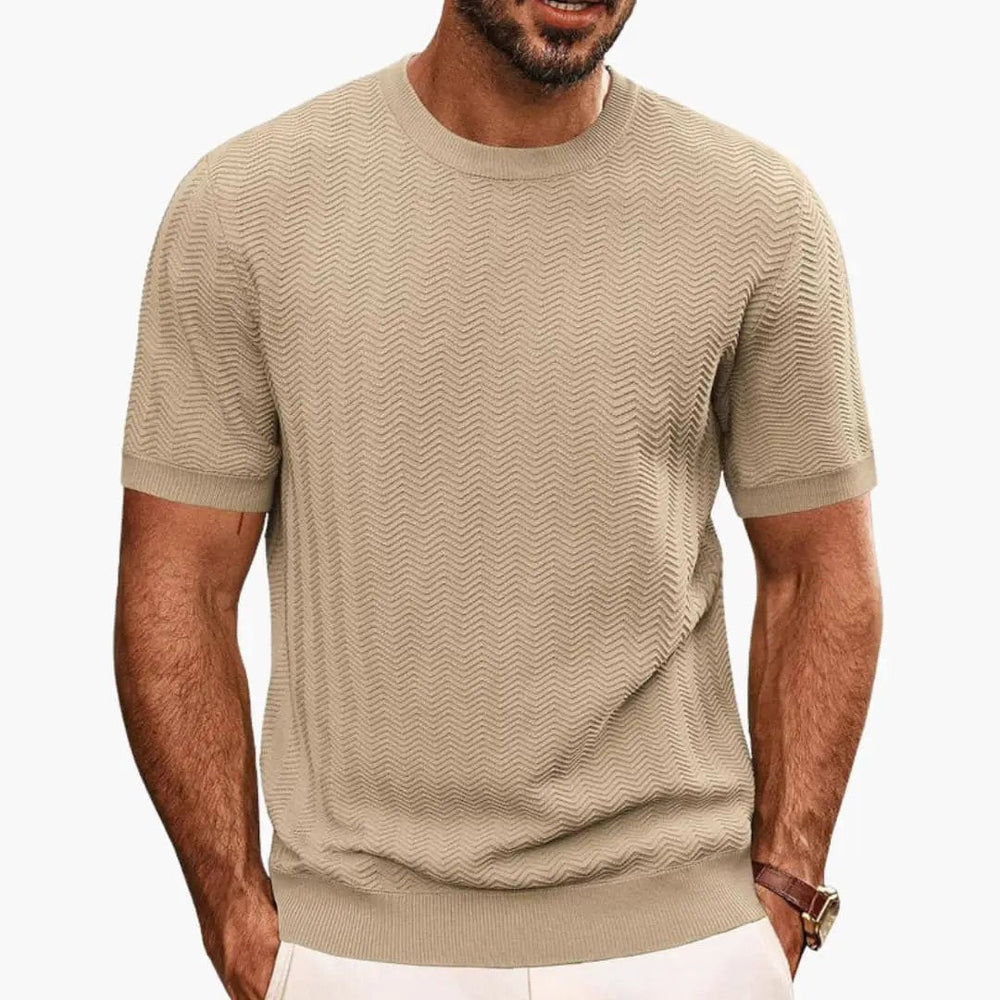 Men's T-Shirt – Crew Neck & Textured Surface