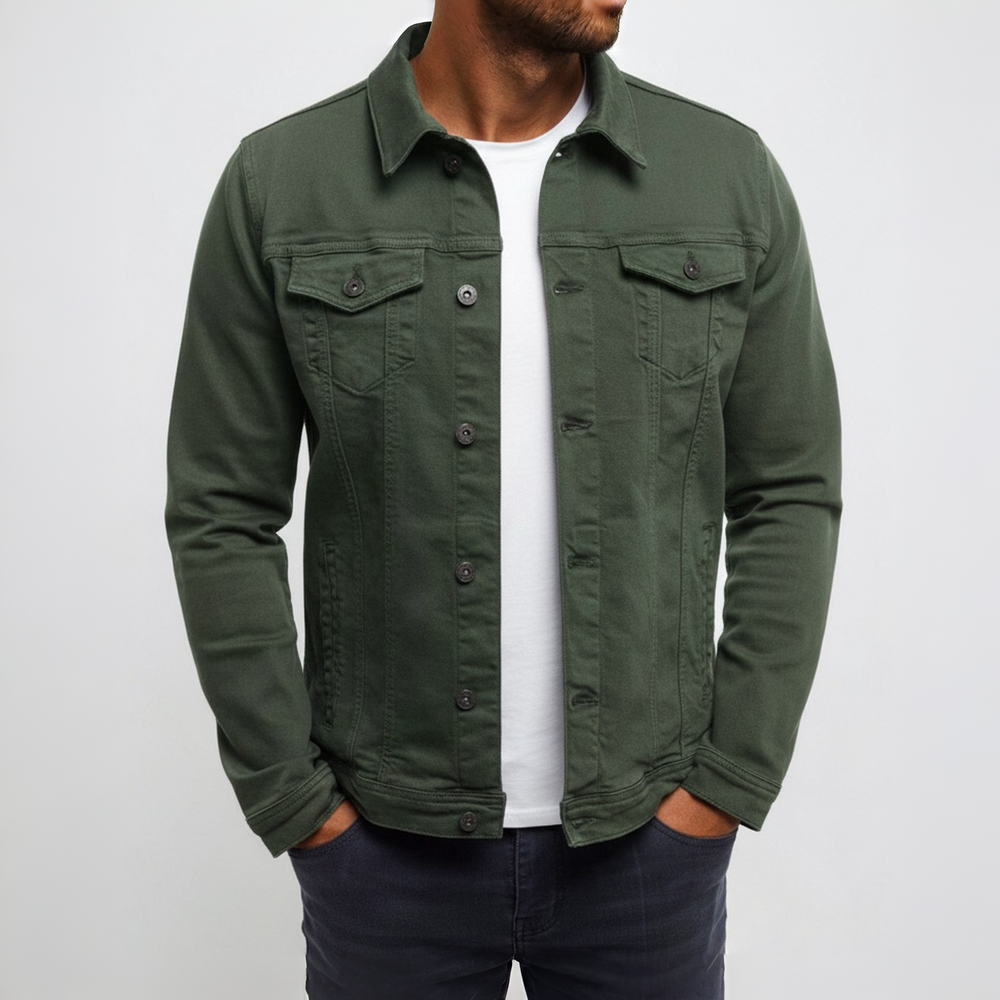 Men's Jacket Casual Button Front Lightweight Outerwear