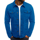 Men's Jacket Casual Button Front Lightweight Outerwear