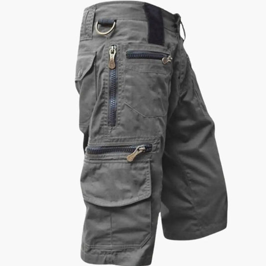 Men's Knee Length Cargo Shorts with Utility Pockets