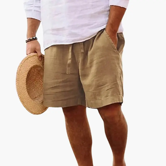 Men’s Mid-Length Drawstring Shorts with Elastic Waist