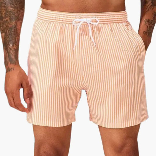 Men’s Mid-Length Surf Shorts with Drawstring Waist
