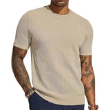 Men's T-Shirt – Perforated Mesh, Crew Neck & Short Sleeve