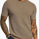 Men's T-Shirt – Perforated Mesh, Crew Neck & Short Sleeve