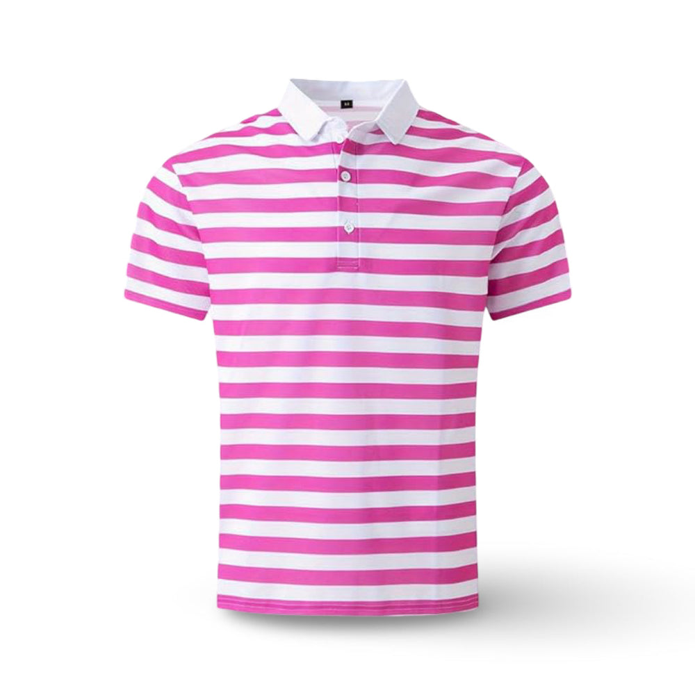 Men's Polo Shirt Striped Short Sleeve Summer Top