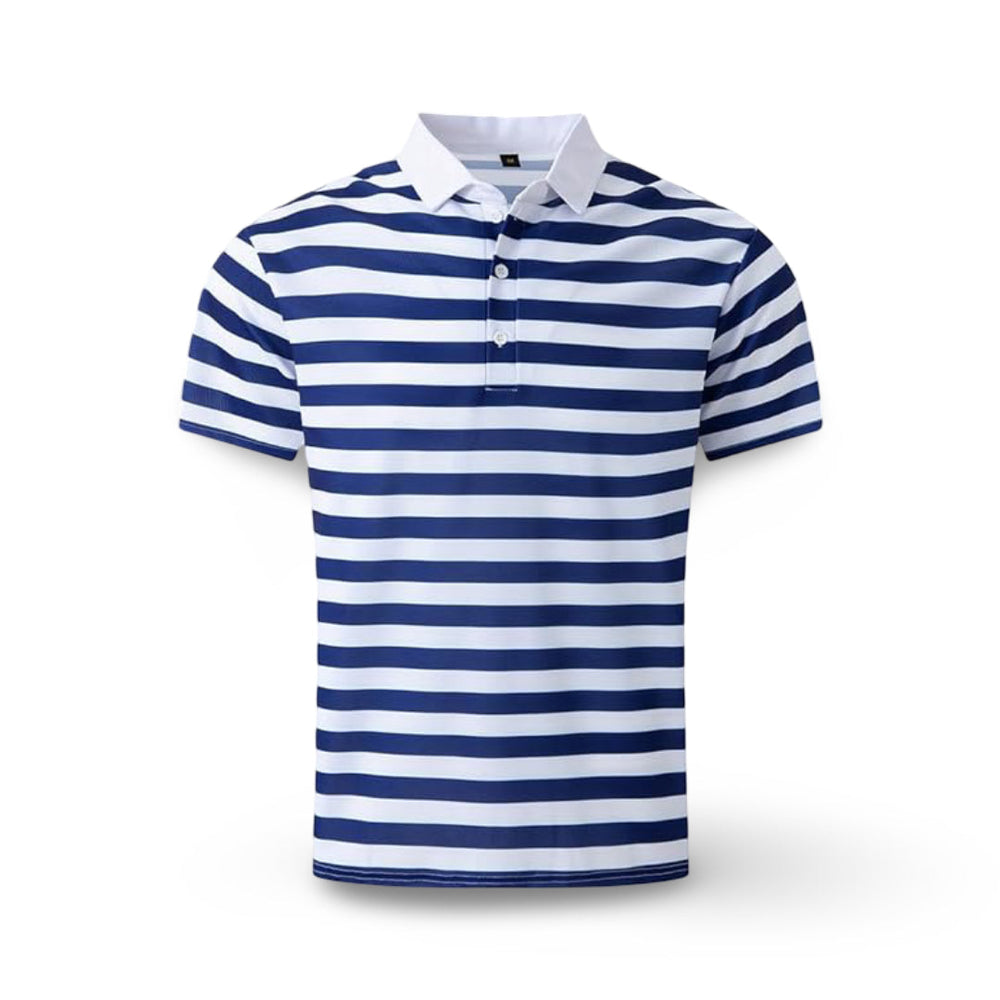 Men's Polo Shirt Striped Short Sleeve Summer Top