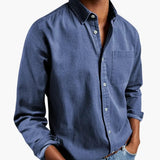 Men's Button-Down Shirt – Long Sleeve, Relaxed Fit & Classic Collar