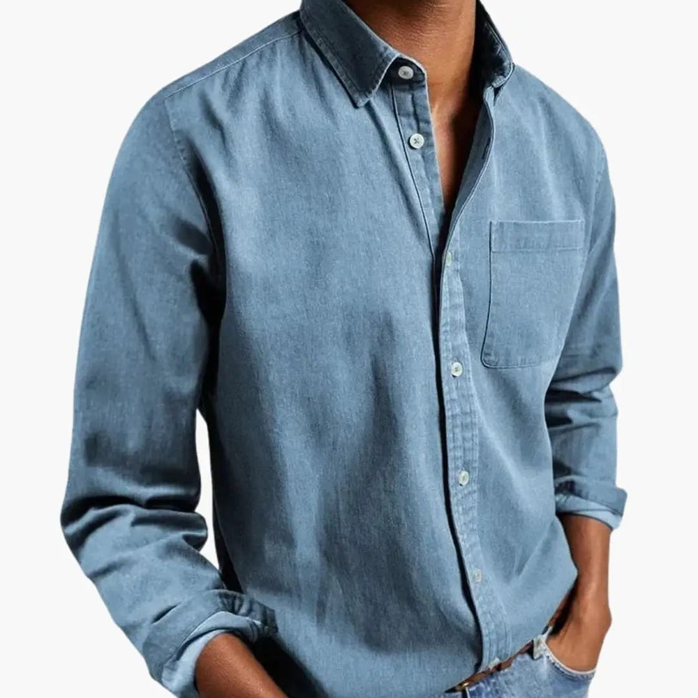 Men's Button-Down Shirt – Long Sleeve, Relaxed Fit & Classic Collar