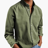 Men's Button-Down Shirt – Long Sleeve, Relaxed Fit & Classic Collar