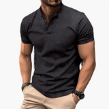 Men's Polo Shirt – Button Collar, Short Sleeve & Straight Fit
