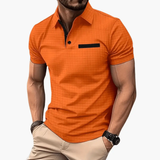 Men's Polo Shirt – Short Sleeve, Chest Pocket & Button Collar