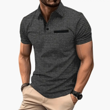 Men's Polo Shirt – Short Sleeve, Chest Pocket & Button Collar
