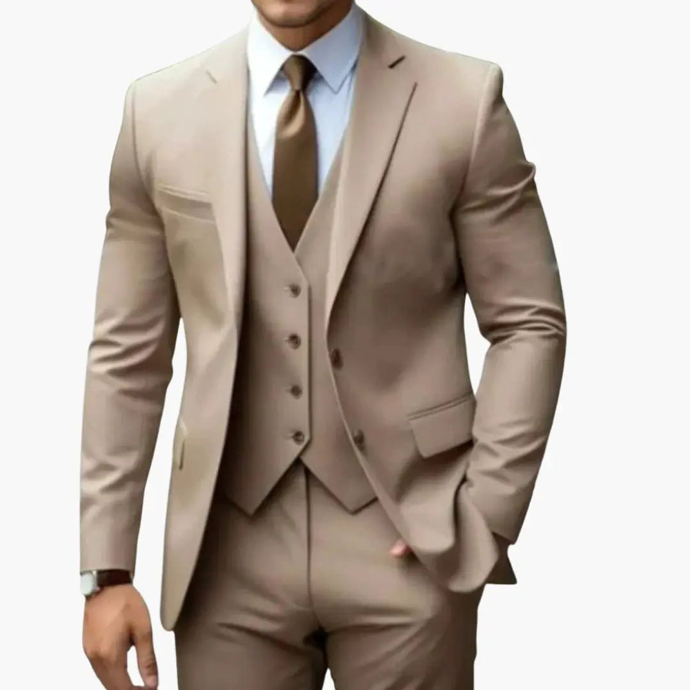 Men's Suit – Notched Lapels & Three-Piece Set