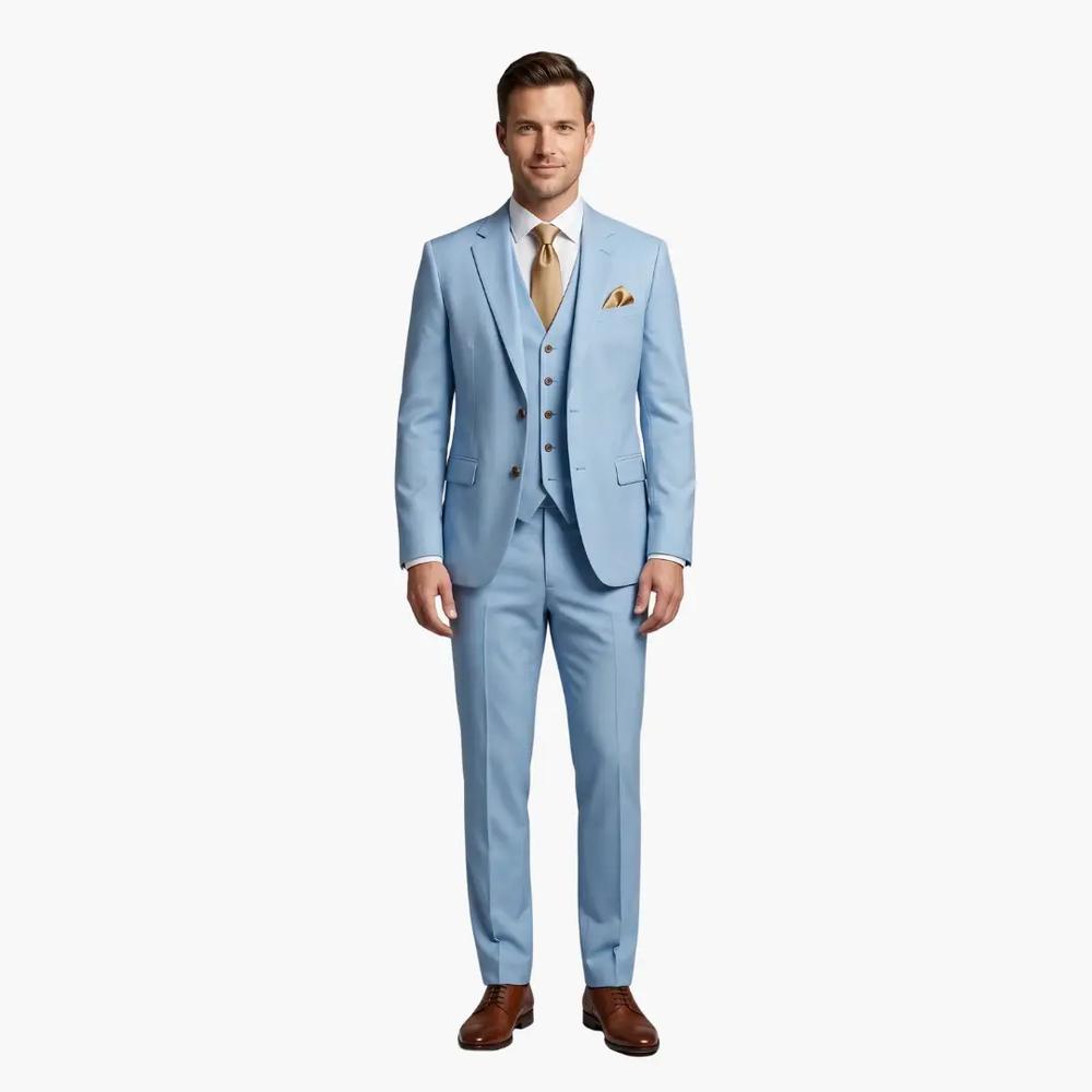 Men's Suit – Notched Lapels & Three-Piece Set
