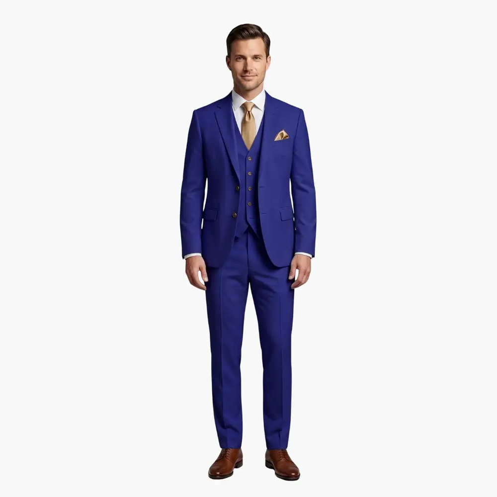 Men's Suit – Notched Lapels & Three-Piece Set
