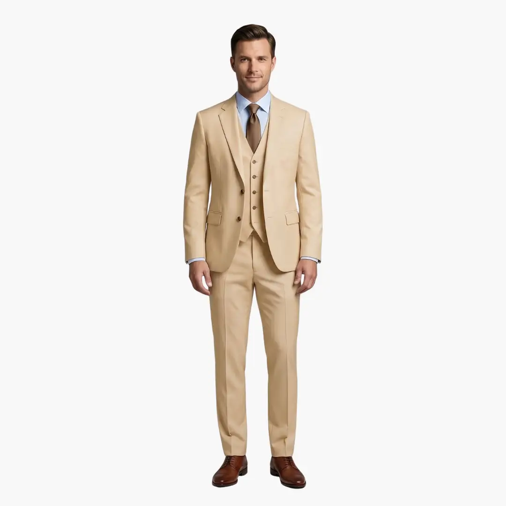 Men's Suit – Notched Lapels & Three-Piece Set