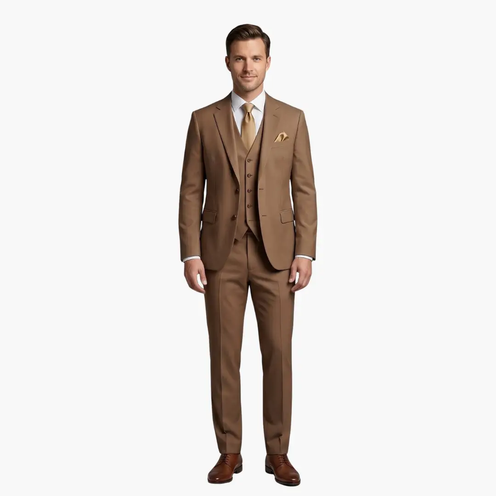 Men's Suit – Notched Lapels & Three-Piece Set