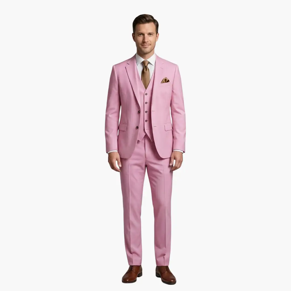 Men's Suit – Notched Lapels & Three-Piece Set