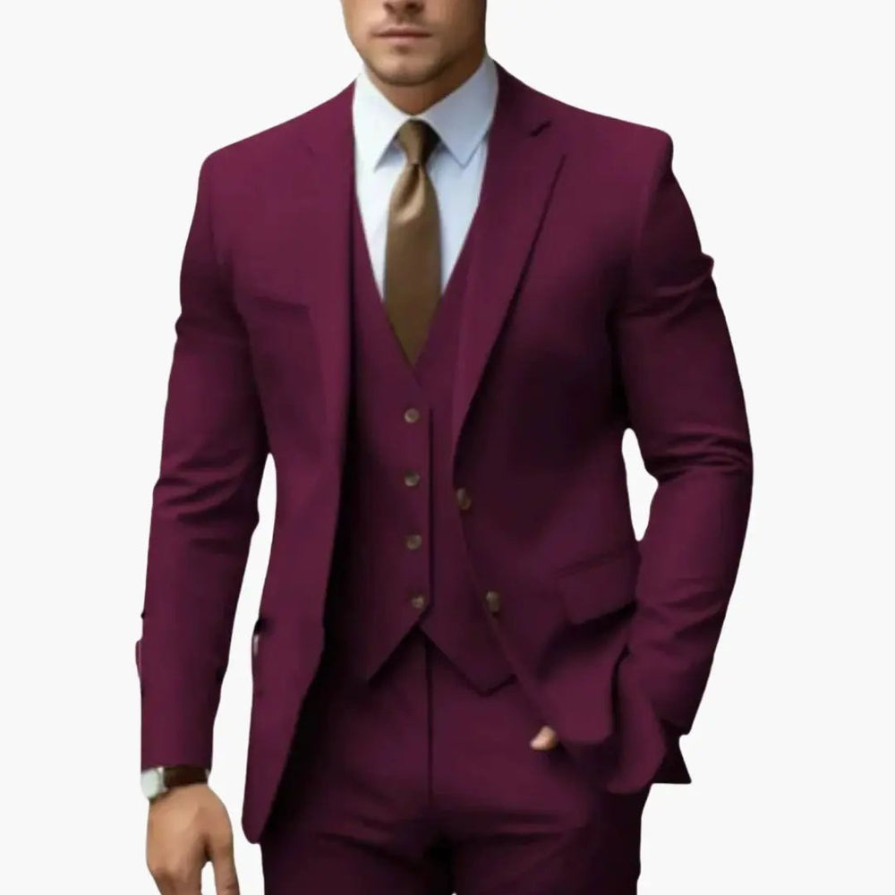 Men's Suit – Notched Lapels & Three-Piece Set