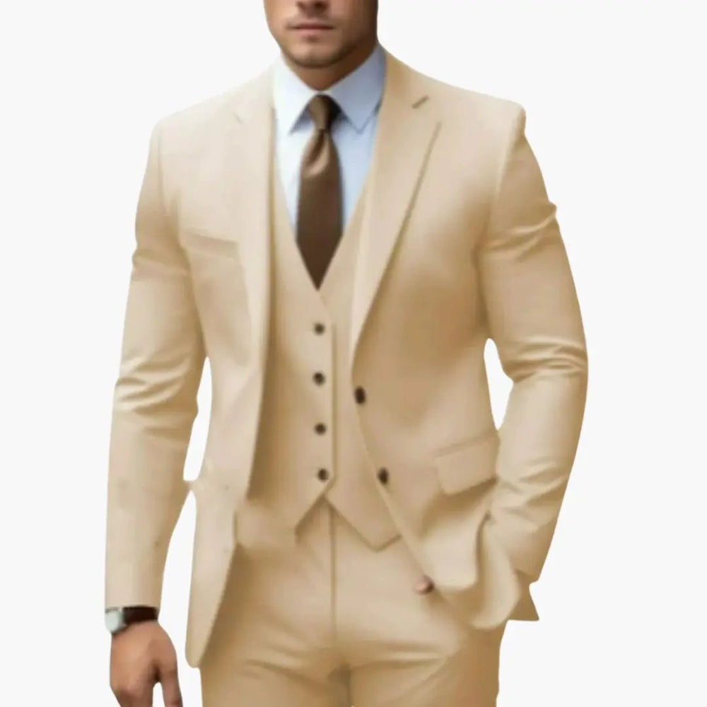 Men's Suit – Notched Lapels & Three-Piece Set