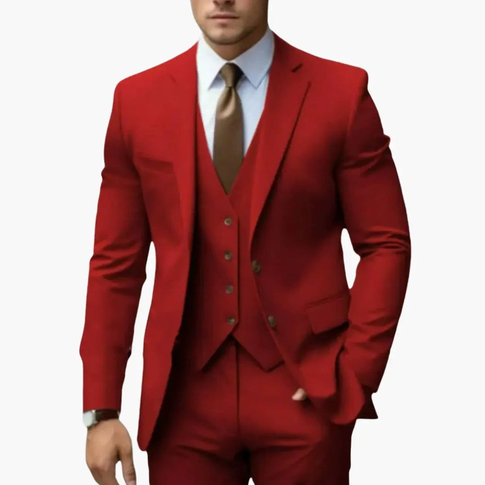 Men's Suit – Notched Lapels & Three-Piece Set