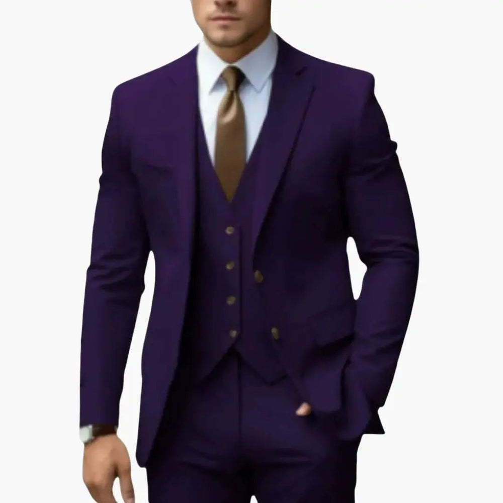 Men's Suit – Notched Lapels & Three-Piece Set