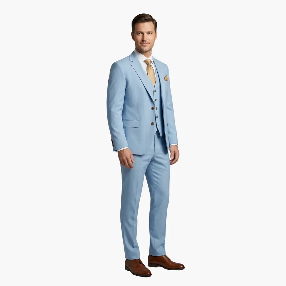 Men's Suit – Notched Lapels & Three-Piece Set