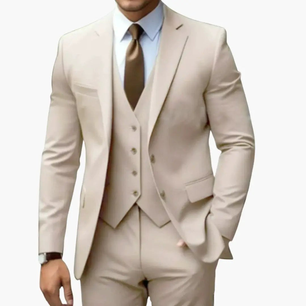 Men's Suit – Notched Lapels & Three-Piece Set