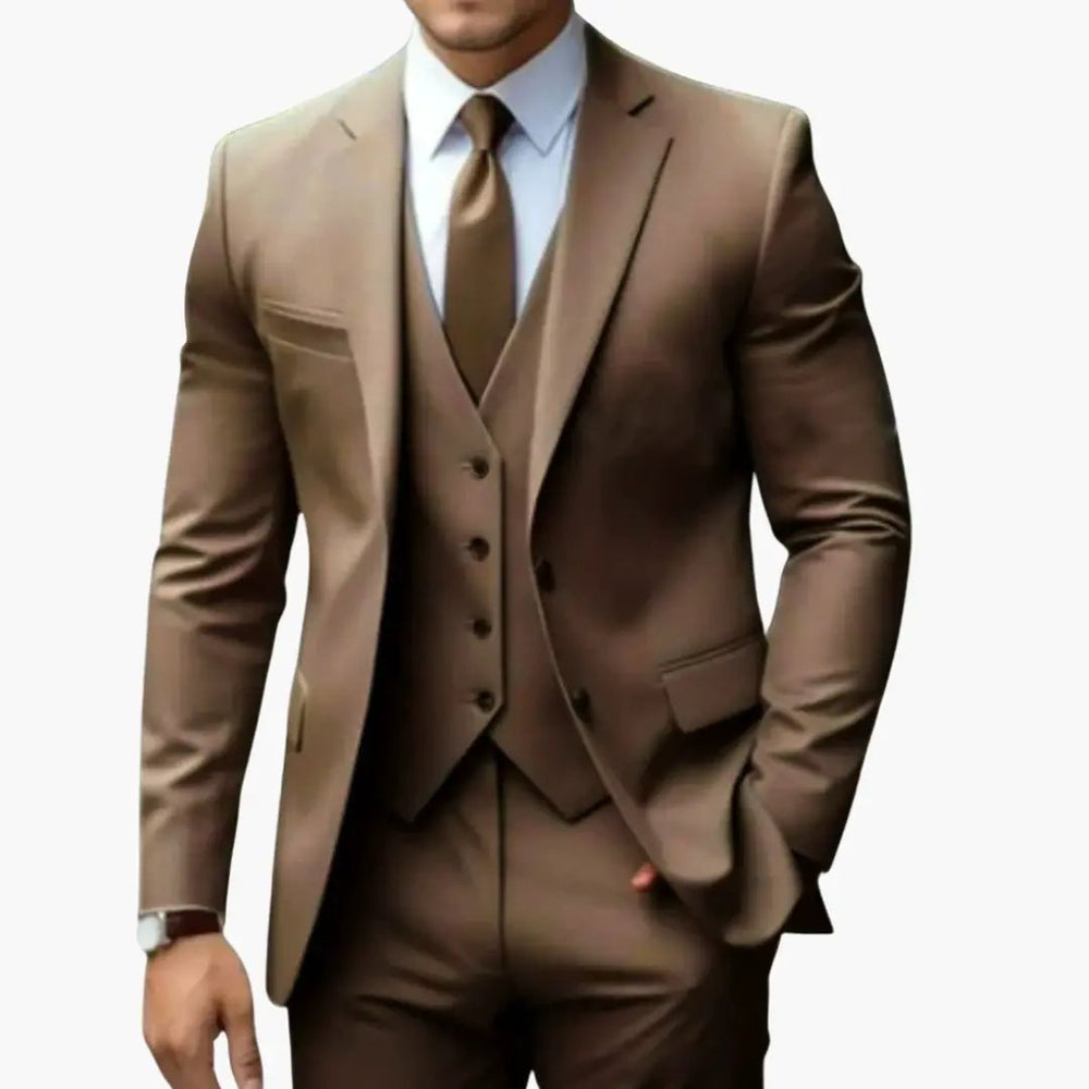 Men's Suit – Notched Lapels & Three-Piece Set