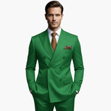 Men's Wedding Suit – Double-Breasted Jacket, Notched Lapel & Two-Piece Design