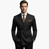 Men's Wedding Suit – Double-Breasted Jacket, Notched Lapel & Two-Piece Design