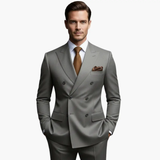 Men's Wedding Suit – Double-Breasted Jacket, Notched Lapel & Two-Piece Design