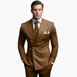 Men's Wedding Suit – Double-Breasted Jacket, Notched Lapel & Two-Piece Design