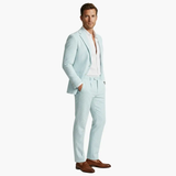 Men's Pinstripe Suit – Two-Piece, Notch Lapel & Slim Fit