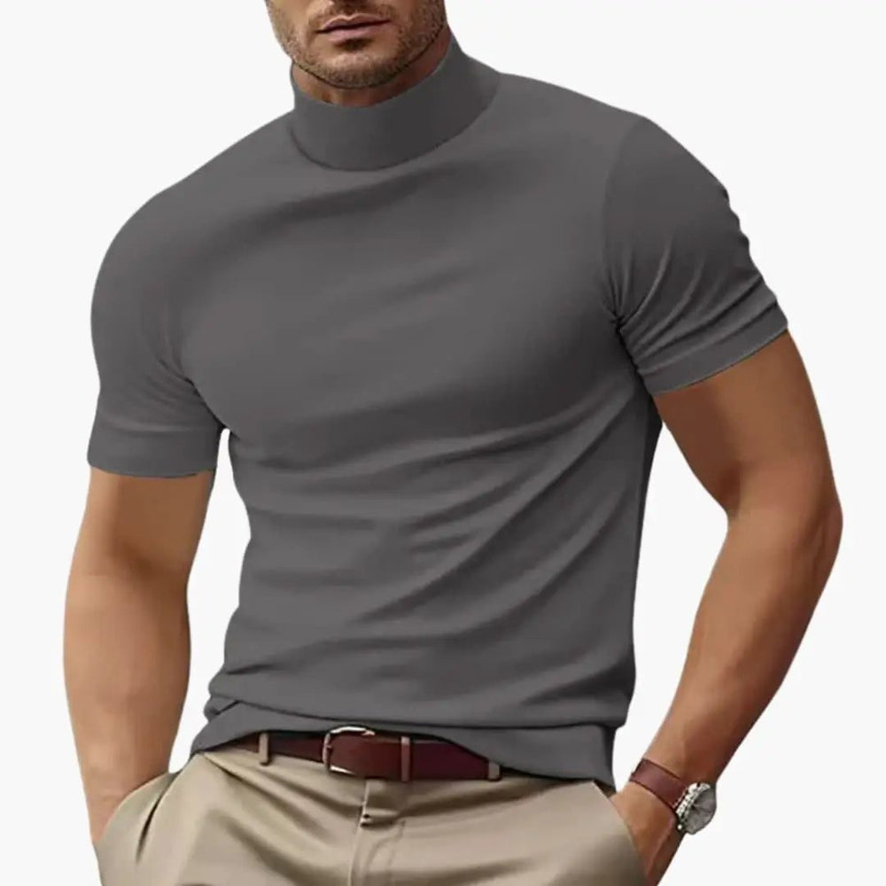 Men's Turtleneck T-Shirt – Short Sleeve & Fitted