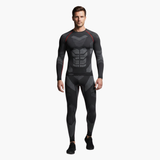 Men's Thermal Set – Long-Sleeve Top, Elastic-Waist Pants & Two-Piece Design