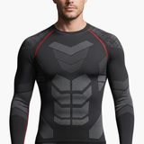 Men's Thermal Set – Long-Sleeve Top, Elastic-Waist Pants & Two-Piece Design