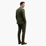 Men's Three-Piece Formal Suit – Blazer, Vest & Straight-Leg Trousers