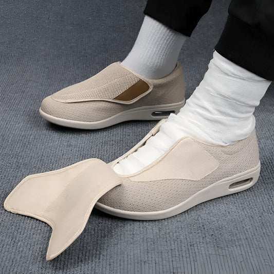 Men’s Walking Shoes – Wide Fit, Slip-On Design & Cushioned Foam Insole