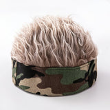 Men's Wig Hat Hairpiece Novelty Costume Hair Cap