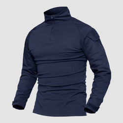 Men's 1/4 Zip Tactical Military Shirt with Pockets 0