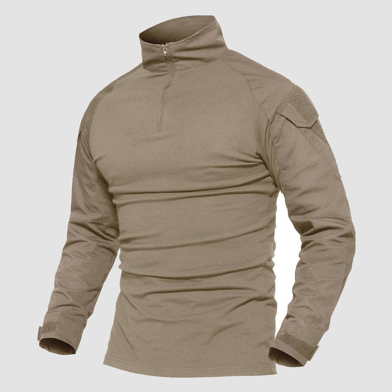 Men's 1/4 Zip Tactical Military Shirt with Pockets 12