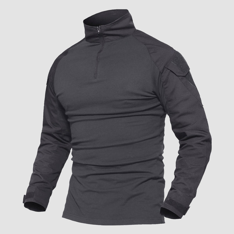 Men's 1/4 Zip Tactical Military Shirt with Pockets 13