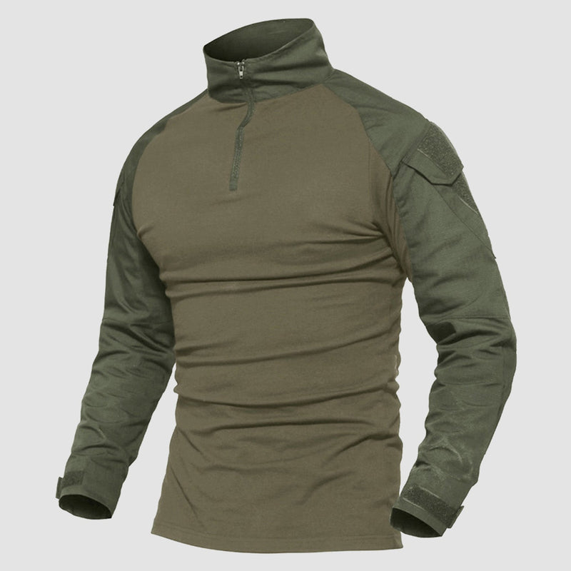 Men's 1/4 Zip Tactical Military Shirt with Pockets 14